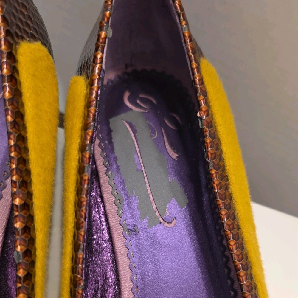 Poetic License Shoes Notice Me Flats Yellow Women's EUR size 40.5 US size 9.5 - Picture 6 of 16